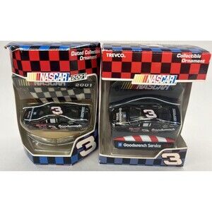 Lot Of 2 Trevco DALE EARNHARDT #3 Goodwrench + 2001 NASCAR Ornament Collectable
